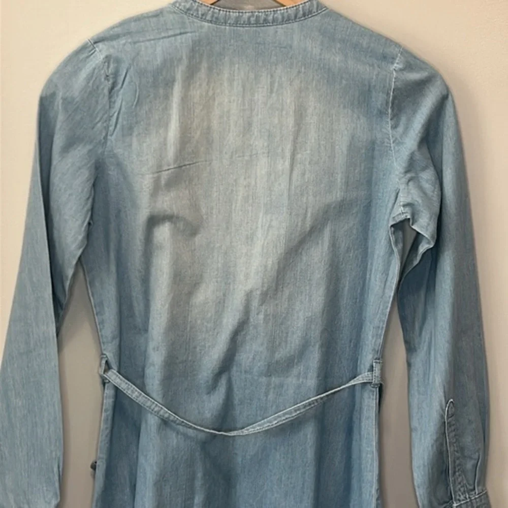 "NWT"Children's Place Girls Chambray Long Sleeve Belted Shirt Dress- Size XL(14) - Picture 8 of 11